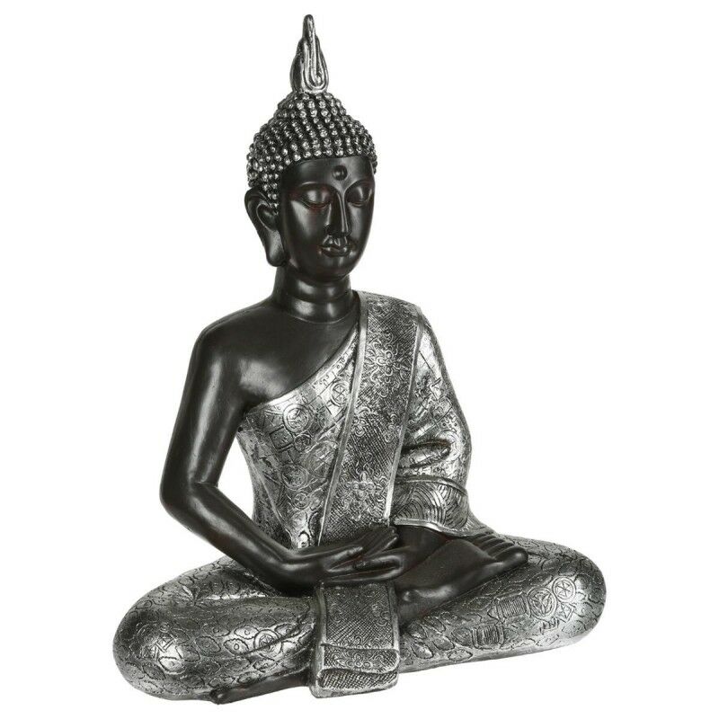 Atmosphera - Statue Déco Bouddha 62cm Naturel & Argent
