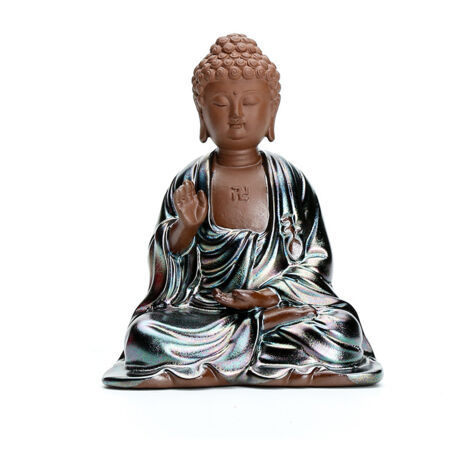 Statue de Bouddha assis, lampe solaire de jardin, 11,5 cm (Z)