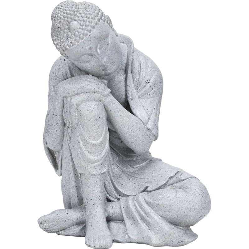 Statue de Bouddha en Pierre de Jardin et Intérieur, Sculpture de Bouddha Shiva en Résine Grise, Figurine d'artisanat Zen, Ornement de Bouddha Shiva