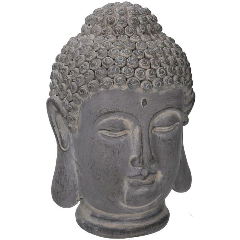 Webmarketpoint - Statue de Bouddha en résine gris 21x20x32cm