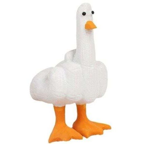 Statue de canard humoristique « Duck You » en résine pour la maison ou le bureau – Cadeau fantaisie