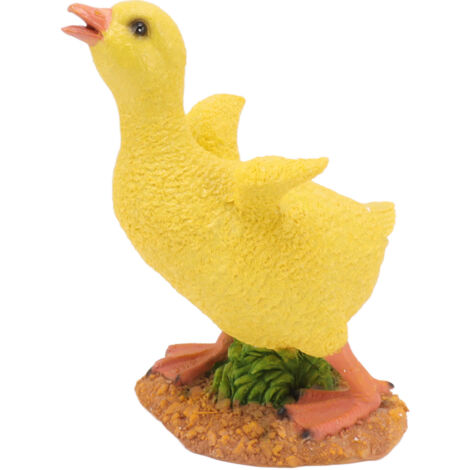 Statue de Caneton en Résine pour Décoration de Jardin Extérieur ou Bureau - Figurine Artisanale