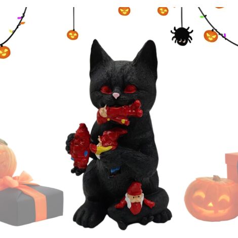 Statue de Chat Noir Décorations d'Intérieur - Décor de Bureau Halloween -