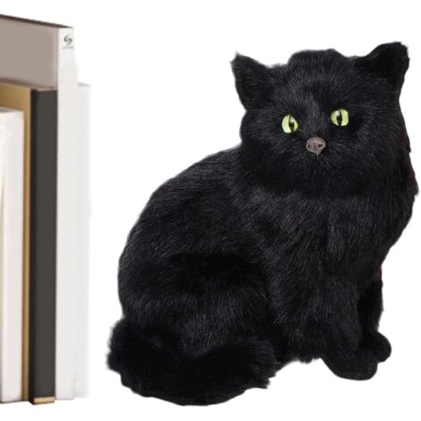 Statue de Chat Noir - Figurine Chat Noir Décorations Halloween - Décoration