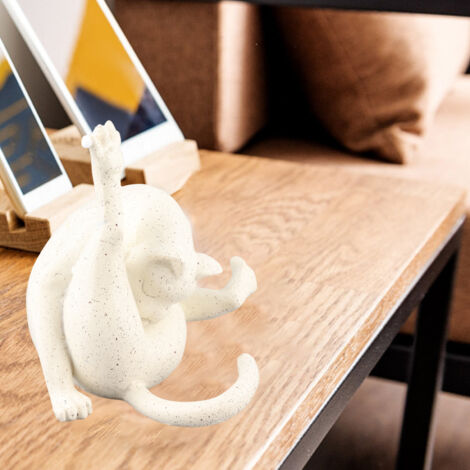 Statue de Chat Statue de Chat Comique Chat Léchant son Postérieur Figurine Résine Ornement Sculpture Animal Cartoon Mignon Artisanat Maison Bureau