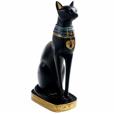 Statue de chat, statue égyptienne et figurine de statue de chat en résine