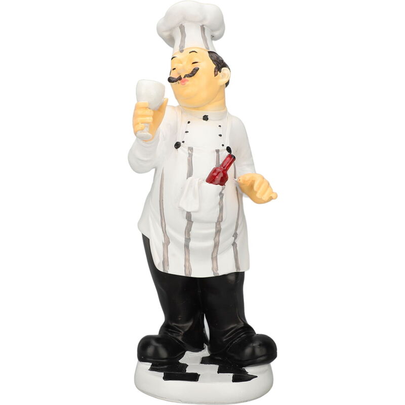 Feiyue - Statue de chef français en résine, figurine décorative de mini chef pour cuisine, jardin, décoration de la maison