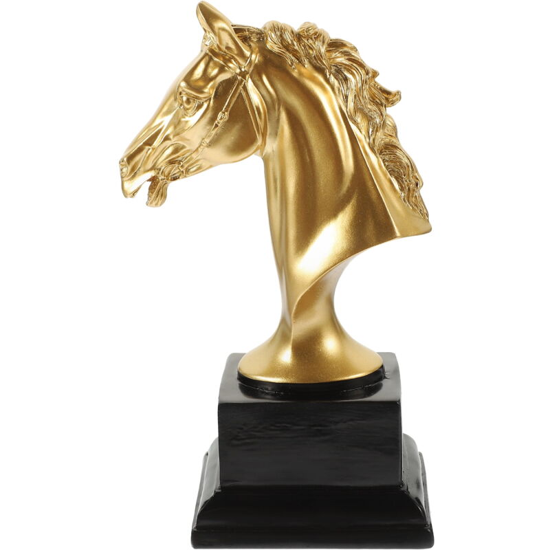 Feiyue - Statue de cheval décorative en résine en forme de cheval, trophée, ornement antique