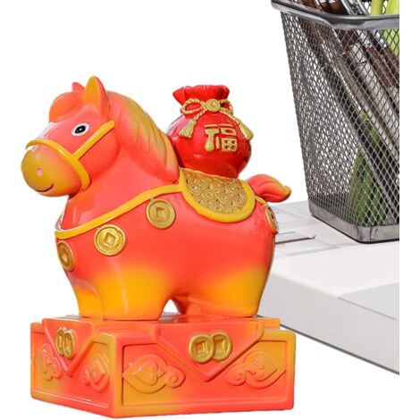 Statue de Cheval du Nouvel an Chinois - Sculpture en Résine - Petite