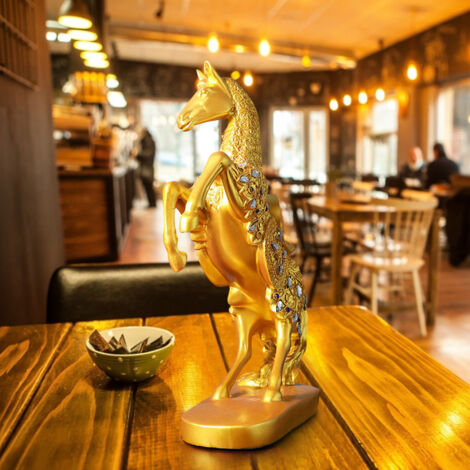 Statue de Cheval Rétro Style Européen, Décoration pour Maison, Bureau ou Bar, Idée Cadeau d'Anniversaire