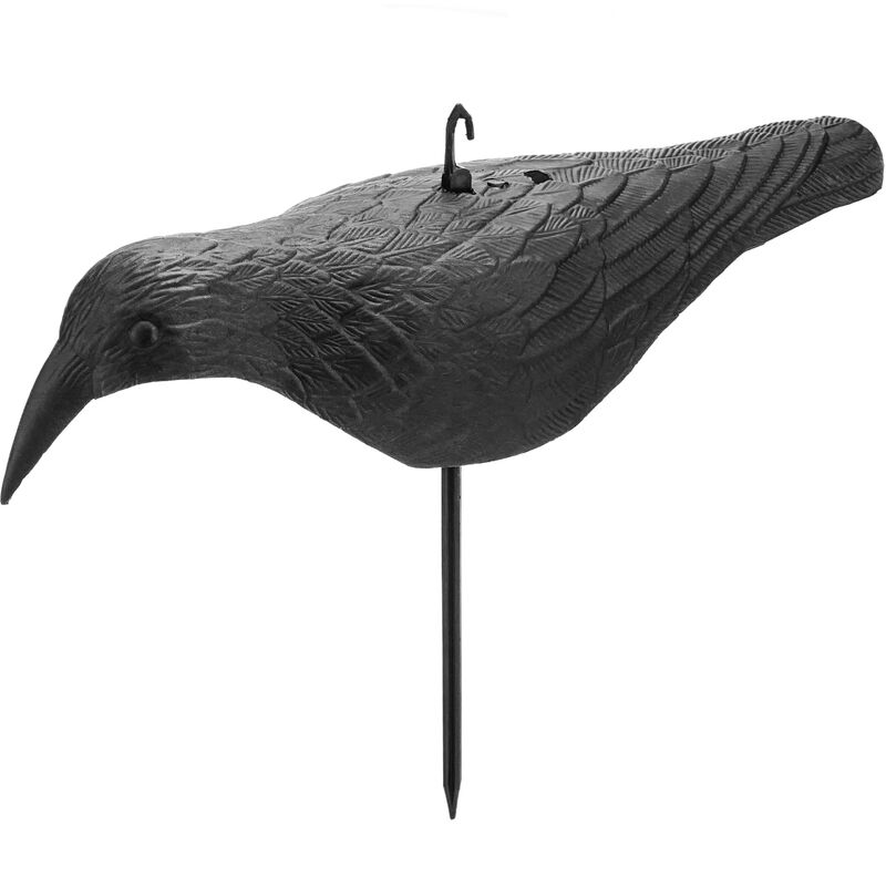 Statue de corbeau mobile pour le jardin pour effrayer les oiseaux
