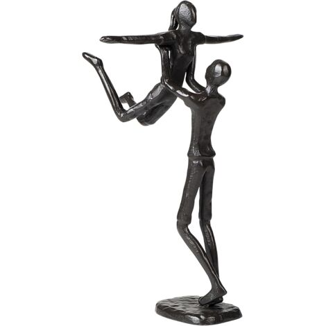 Statue de couple en métal, sculpture romantique danse, décoration intérieure pour table, bureau, chambre, Noël, mariage, vitrine