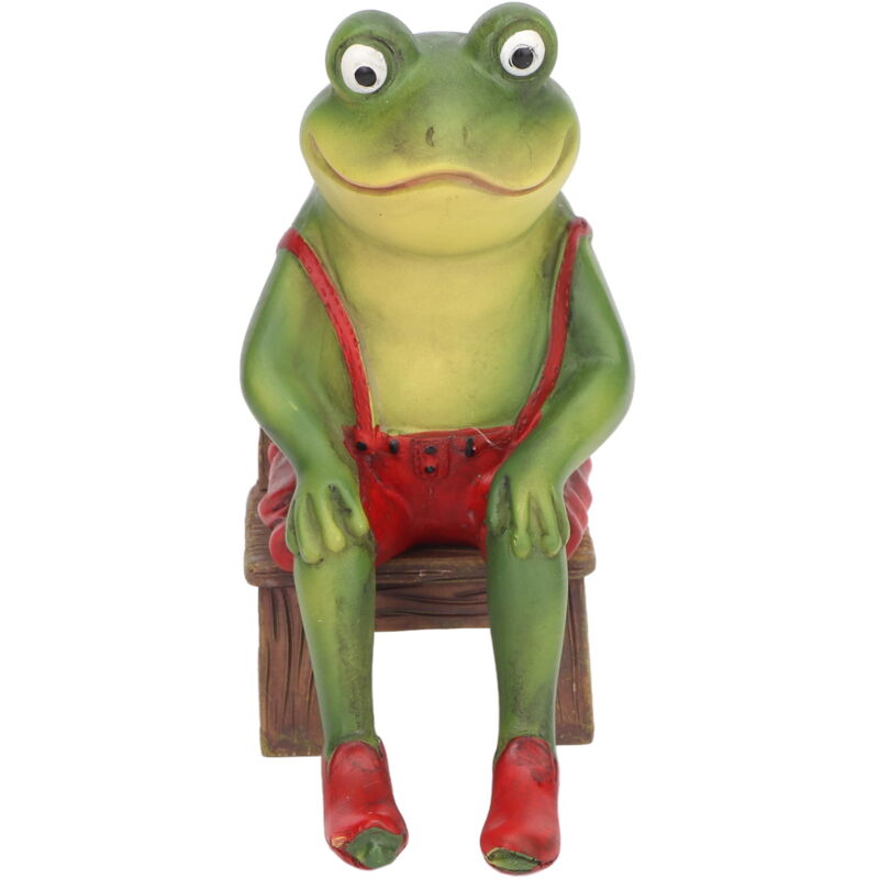 Statue de grenouille en résine mignonne et drôle, résistante aux uv, sculpture de grenouille, ornement pour décoration de jardin