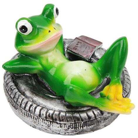Statue de Grenouille Flottante Colorée en Résine pour Piscine ou Bassin de Jardin