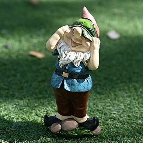 Statue de Jardin en Résine Statue De Nain De Jardin Miniature Décoration De Jardin (C)