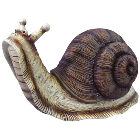 Statue de jardin escargot en polyrésine – Décoration extérieure réaliste – Dimensions 17,5 x 10,5 x 19 cm – Poids 500 g