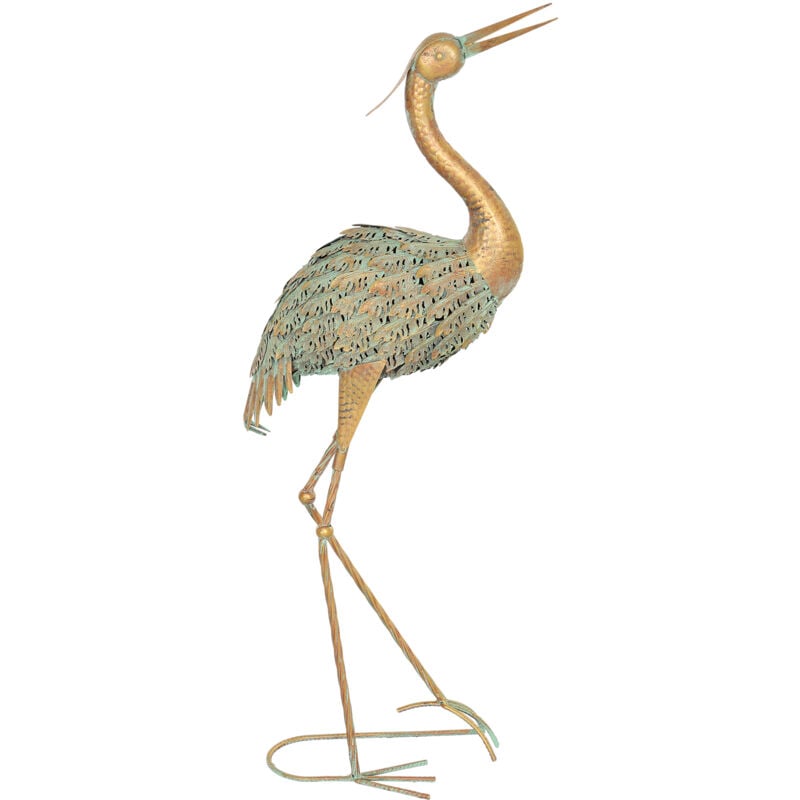 Outsunny - Statue de jardin héron h. 90 cm -