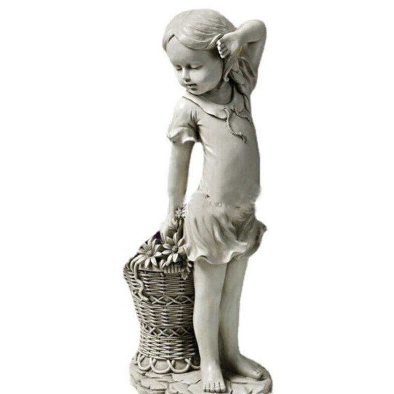 Statue de jardin rétro en résine de qualité supérieure - Décoration d'intérieur et d'extérieur