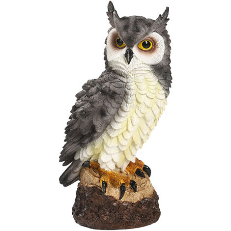 Statue de jardin,Ornements de PelouseCadeau de Décorations D'intérieur et D'extérieur,Figurine de Hibou en Résine Statue,pour jardin, balcon, terrasse