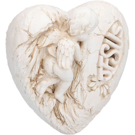 Statue de Jésus Ange Lumineux en Résine avec Halo, Décoration Murale Élégante pour Salon ou Bureau, Idée Cadeau Religieux Unique SCS-RC085-A