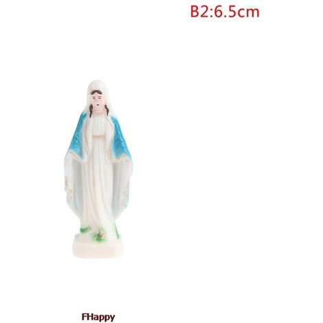Statue de la vierge marie catholique, Figurine religieuse faite à la main, cadeau de nol pour bureau, ornements décoratifs pour la maison,B2 6.5cm