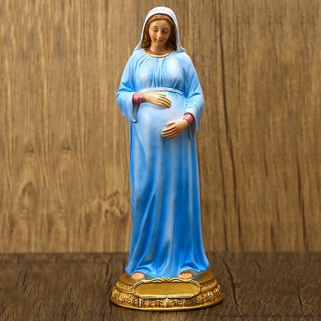 Statue de la vierge marie de Madonna enceinte, Figurine catholique, décoration intérieure religieux, cadeau artisanal en résine pour la maison,états-unis