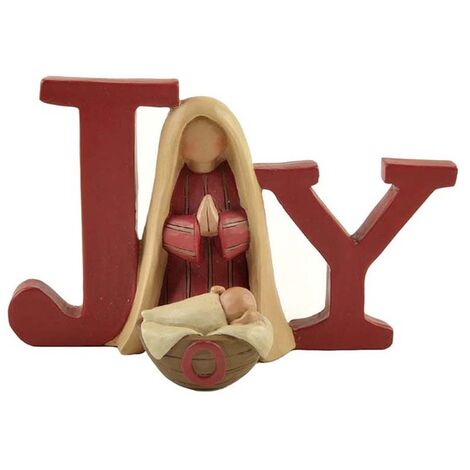 Statue de la vierge marie et jésus ssagrada, ensemble de nativité, pour la décoration de la maison, cadeaux de nol,Joy