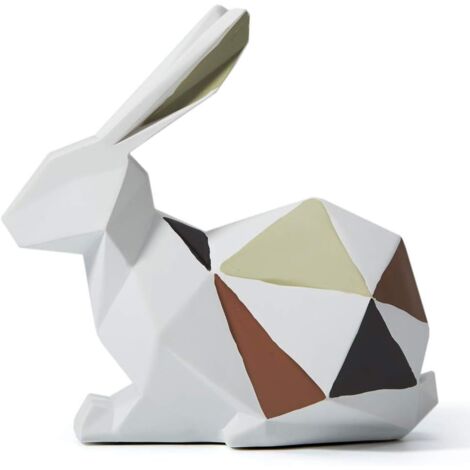 Statue de lapin Amoy-Art, figurine animale, sculpture, décoration