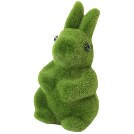 Statue de lapin en mousse de Pques dcoration de 10cm x 11cm x 19cm