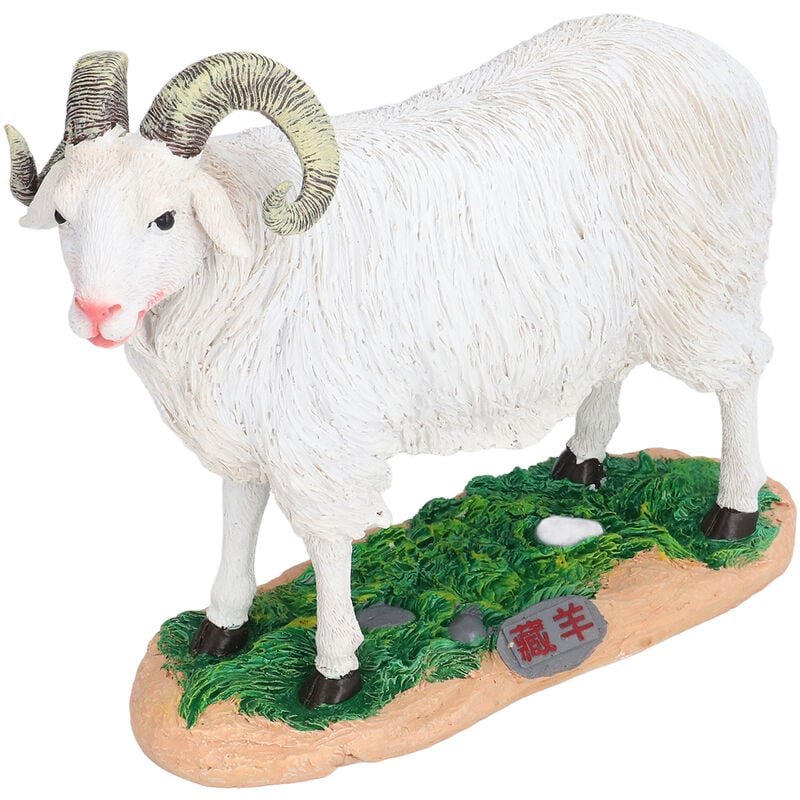 Sjlerst - Statue de mouton mignonne et rustique, en résine imperméable, pour la maison, la cour, le jardin, le bureau, décoration