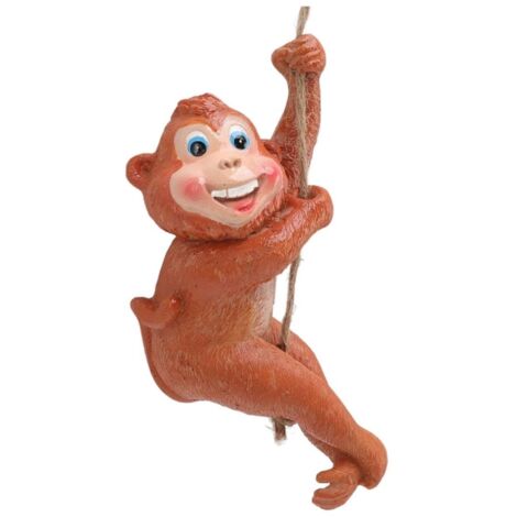 Statue de singe, à suspendre, ornement animal en résine, figurine de jardin, pelouse, cour, décoration porche, hauteur 19cm