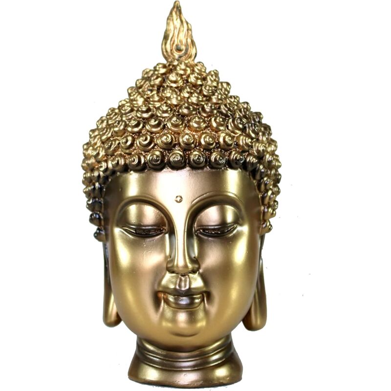 Statue de tête de Bouddha pour la décoration intérieure pièce maîtresse de Visage de Bouddha en résine pour Salon, méditation, Table de Bureau,