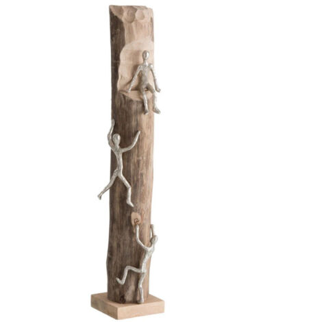Statue Déco "3 Grimpeurs" 75cm Naturel
