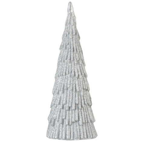 Statue Déco "Arbre de Noël" 40cm Argent