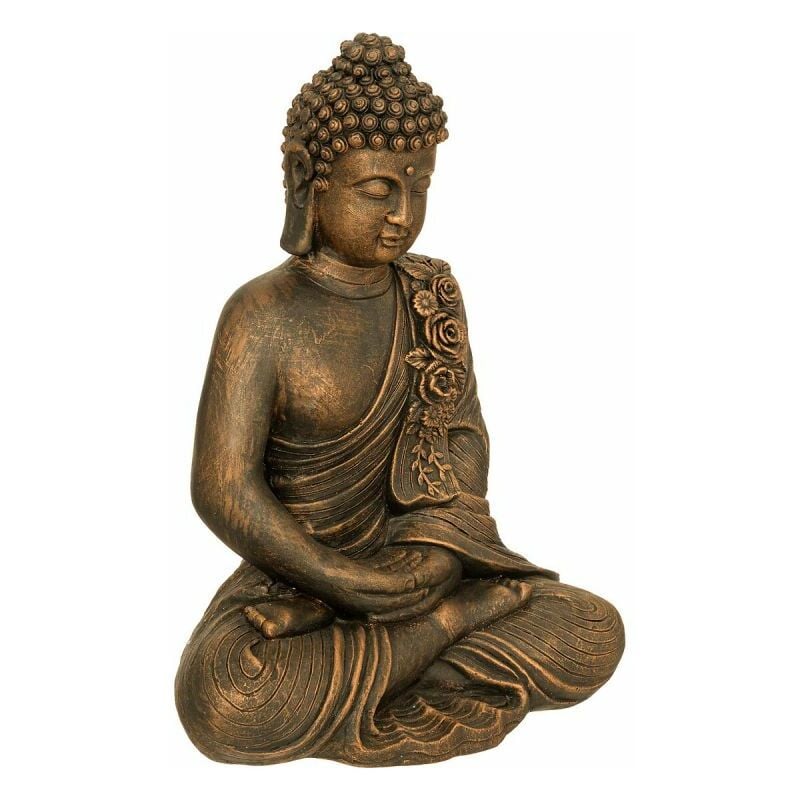 Atmosphera - Statue Déco Bouddha Jayla 53cm Bronze