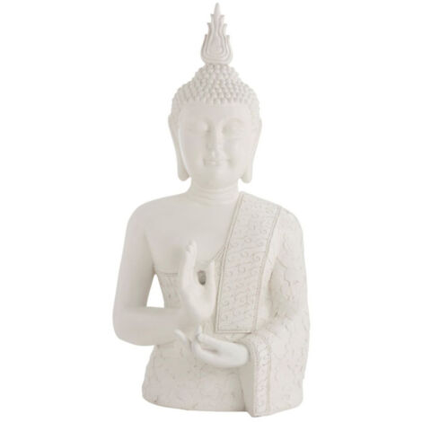 Statue Déco "Bouddha Zen" 124cm Blanc
