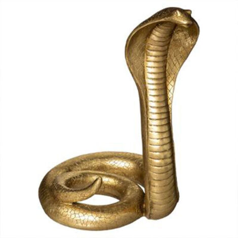 Statue Déco "Cobra" 36cm Or