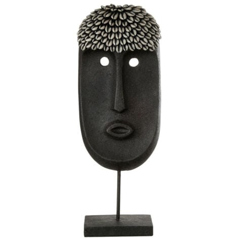 Statue Déco "Masque Ethnique" 51cm Noir