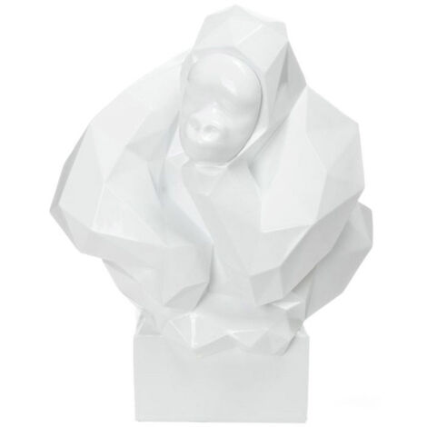 Statue Design "Sculpture Kenya" 50cm Blanc