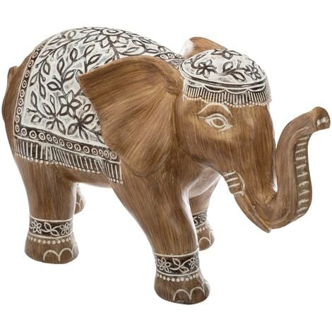 Statue éléphant Leo résine H24cm - Atmosphera créateur d'intérieur