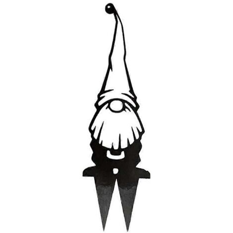 Statue en fer métal sans visage pour poupée gnome, art silhouette décoration maison jardin extérieur, patio cour arrière style DW 4 pouces.