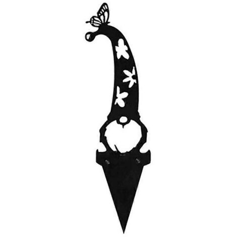 Statue en fer sans visage pour poupées gnomes, décoration jardin extérieur, art silhouette métallique pour cour patio, œuvre style DW, 4 pièces.