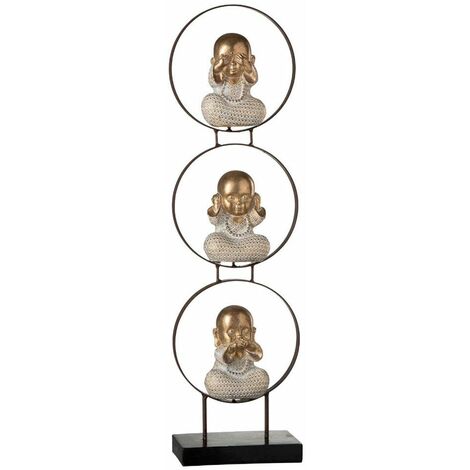 Statue en résine moines et cercles 63 cm