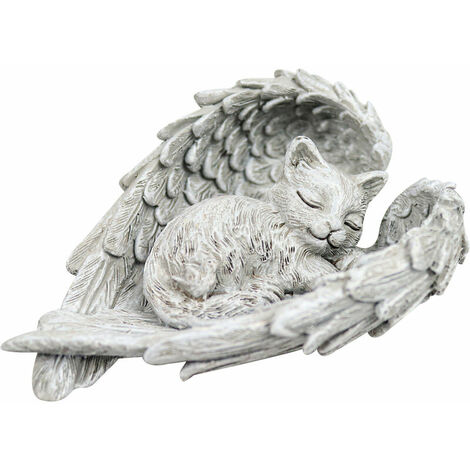 Statue en r��sine cr��ative ange chien chat d��coration pierre tombale pour animaux de compagnie pierre comm��morative d��coration de la maison d��coration