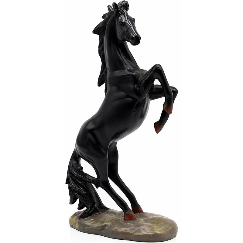 Statue et autre objet décoratif Statue en résine de cheval debout de 13,8''H, figurine d'art de cheval décorative pour la maison et le bureau,