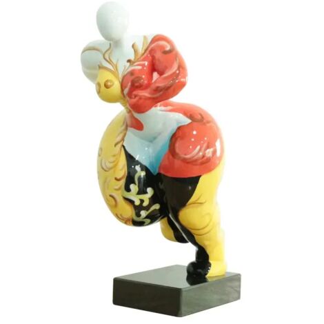 Statue femme sportive avec peinture ornements H52 cm - LADY QUEEN