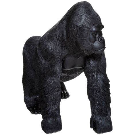 Statue gorille en mouvement noir H37cm - Atmosphera créateur d'intérieur