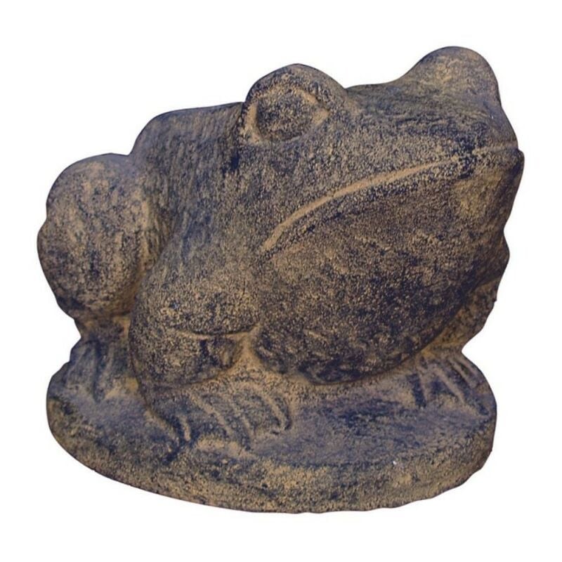 Statue grenouille 13 cm - Gris anthracite 13 cm - Gris anthracite
