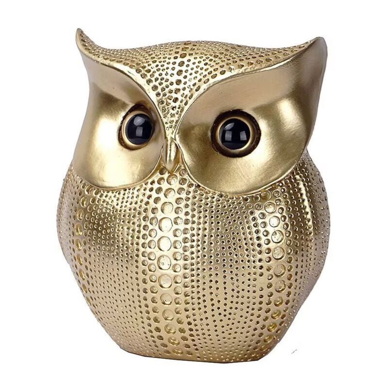 Statue Hibou Decoration Figurine Chouette statu decoratif Statue Decoration Interieur Animal Or Sculpture Moderne résine Statuette est Un Cadeau de