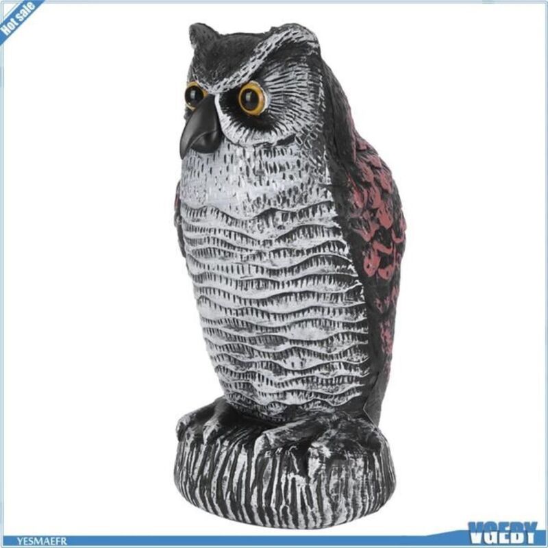 Statue Hibou Répulsif Faux Décoration Jardin Extérieur